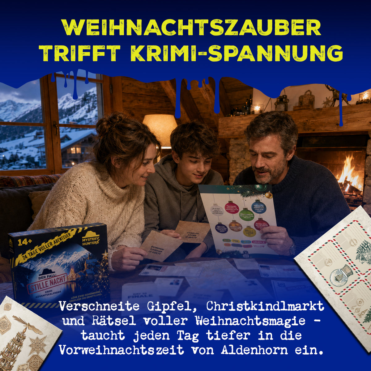 Mystery-Adventskalender 2026 – Brand im Alpendorf & Vermisster Detektiv