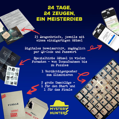 Mystery-Adventskalender 2026 für Erwachsene – Mona Lisa gestohlen